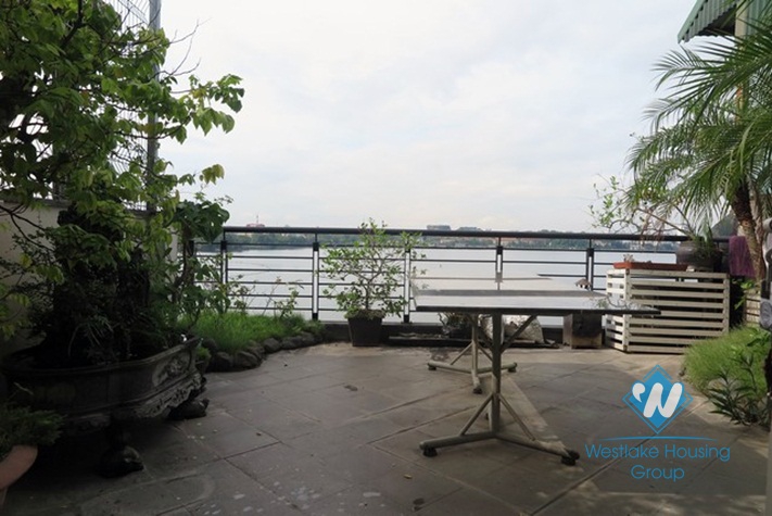 Beautiful house with lake view for rent in Tay Ho, Hanoi 